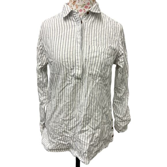 Marine Layer Other - ⚓ Marine Layer Striped Button Down Shirt L Soft Coastal Minimalist Top